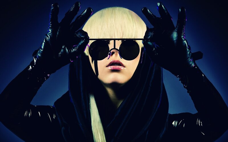 Person with Blonde Hair — Black, Dramatic, Photograph, Sunglasses