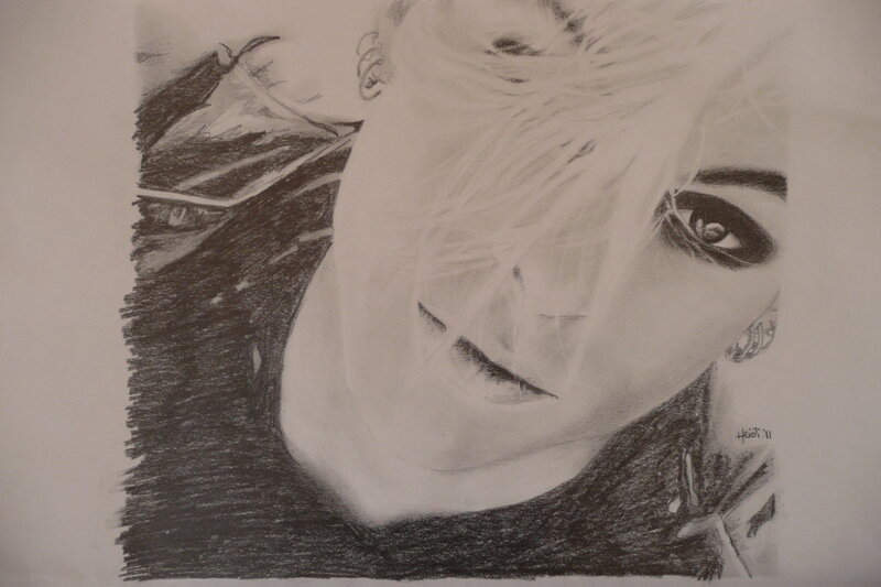 Person with Blonde Hair — Black, Dramatic