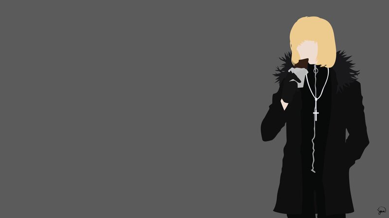 Person with Blonde Hair — Gray