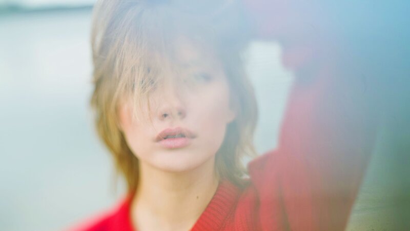 Person with Blonde Hair — Red, Dreamy