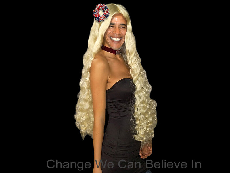 Person with Blonde Wig