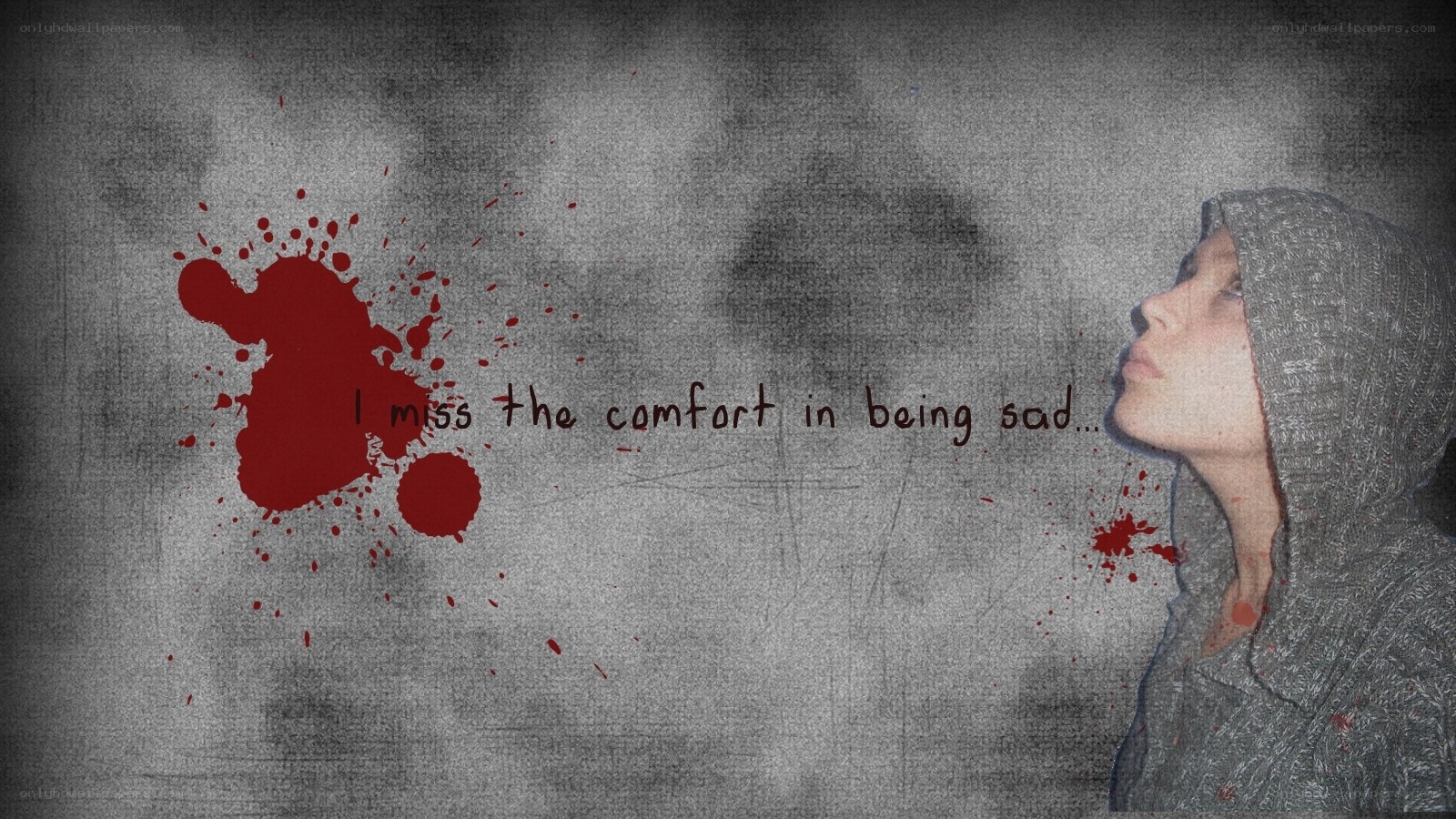 person with blood splatter