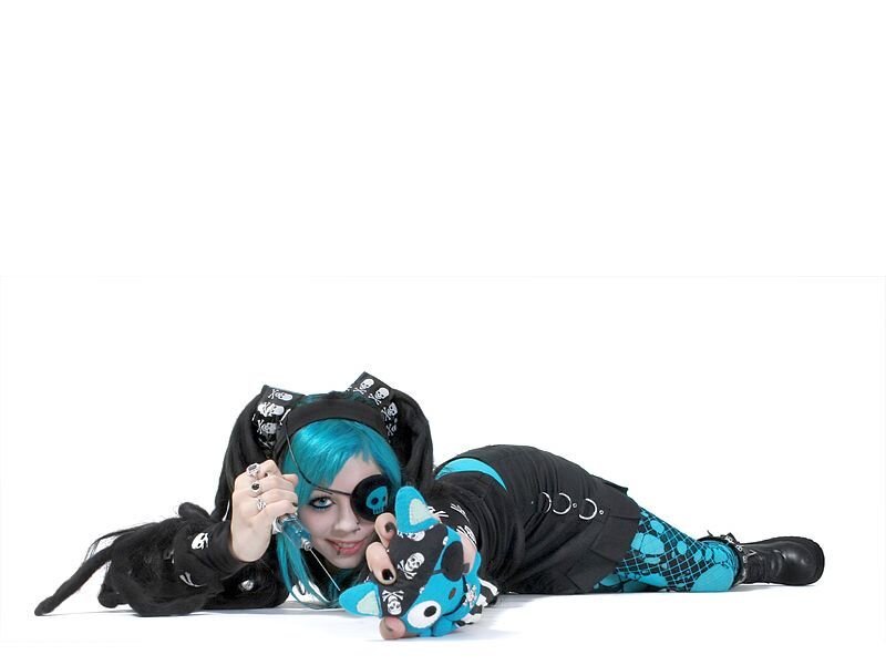 Person with Blue Hair — Black