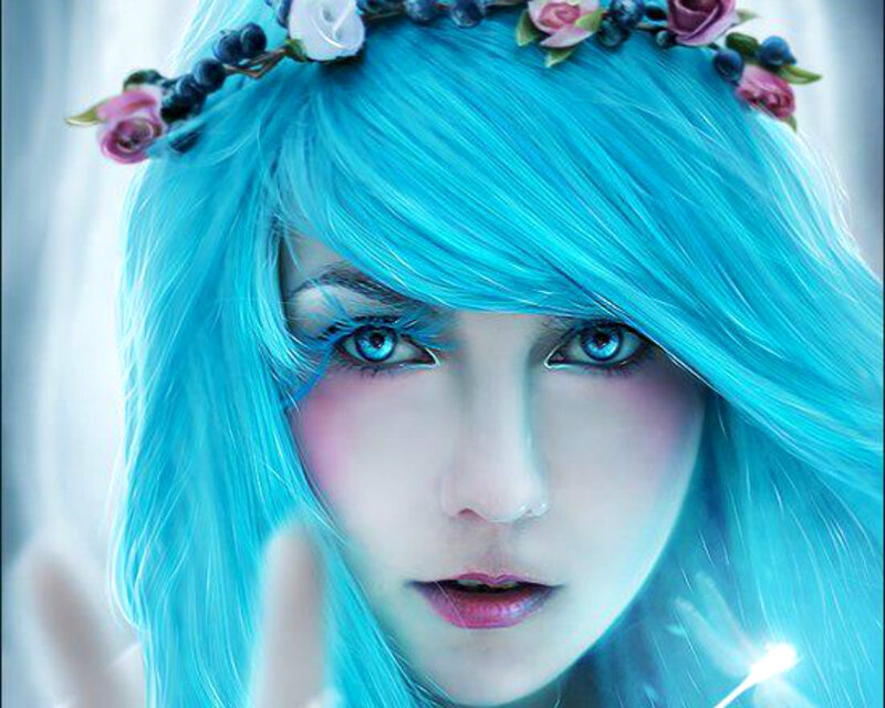 Person with Blue Hair — Cyan