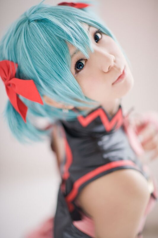 Person with Blue Hair — Playful, Photograph, Wig