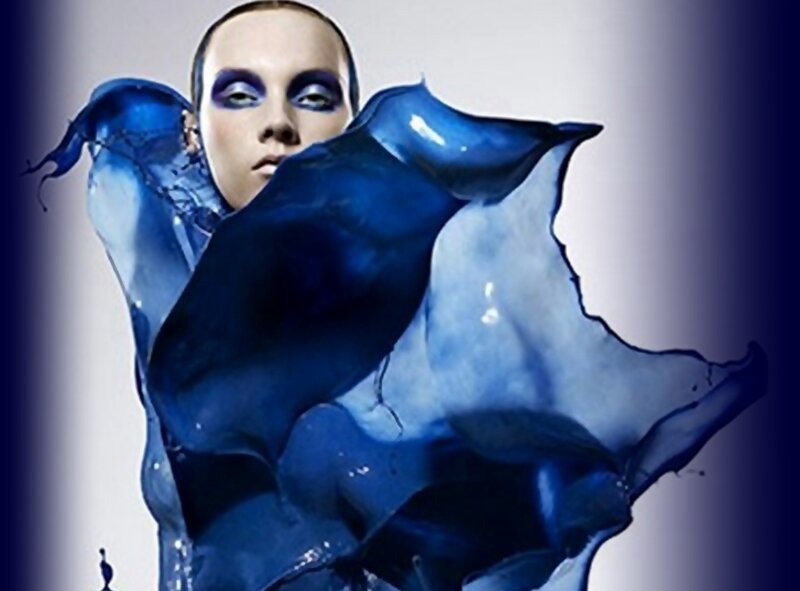 Person with Blue Makeup