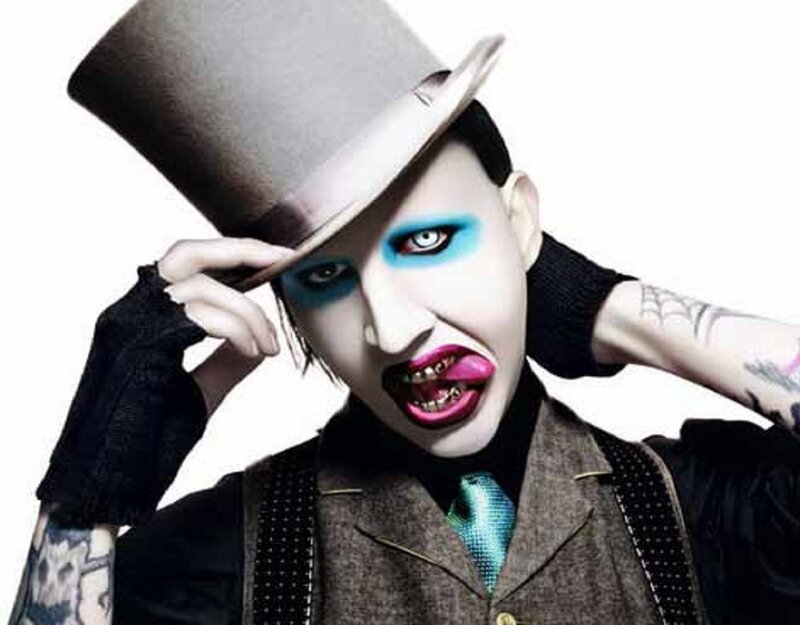 Person with Blue Makeup — White