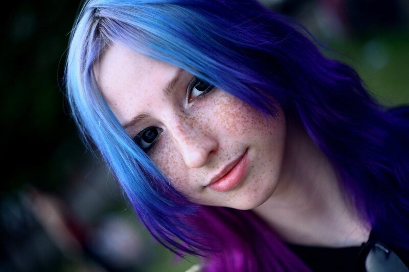 Person with Blue-purple Hair — Blue