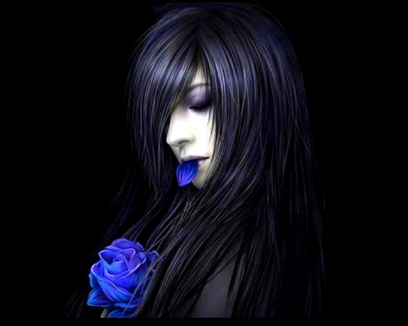 Person with Blue Rose