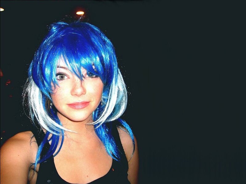 Person with Blue Wig