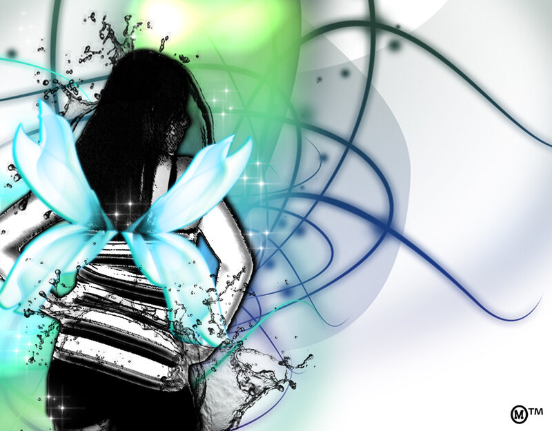 Person with Blue Wings