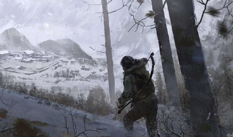 Person with Bow in Snow
