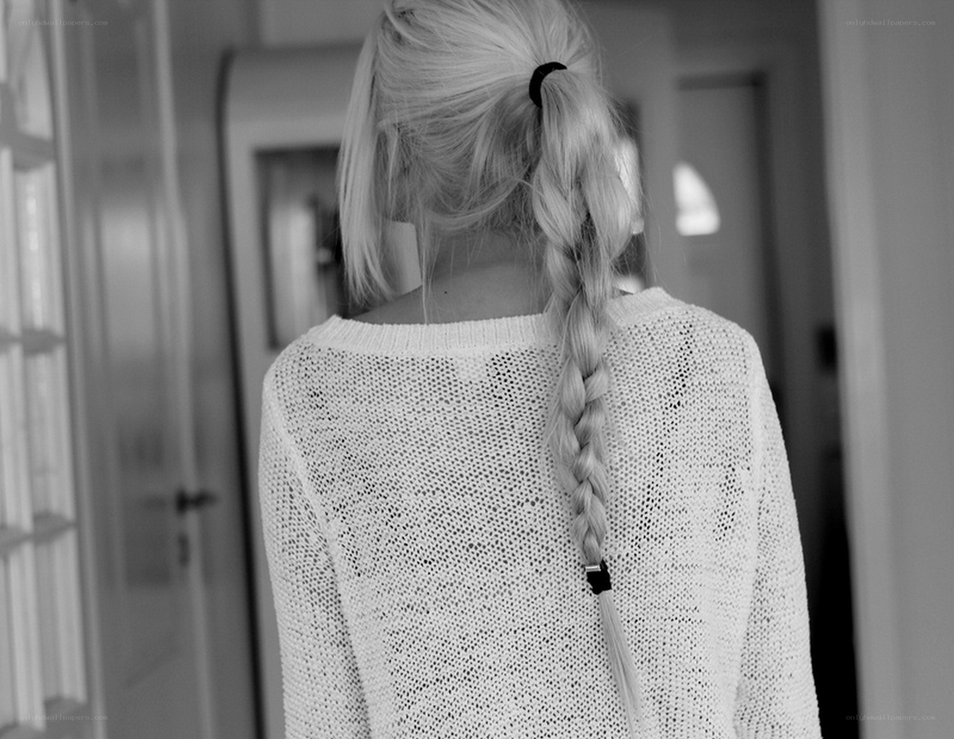 person with braided ponytail