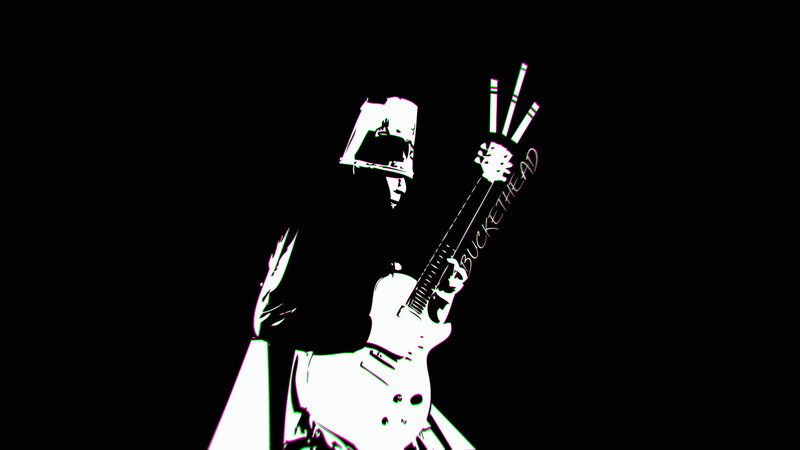 Person with Bucket Guitar
