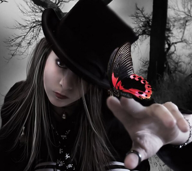 Person with Butterfly