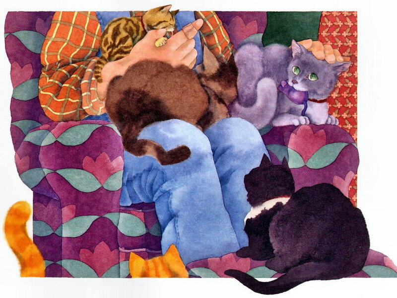 Person with Cats