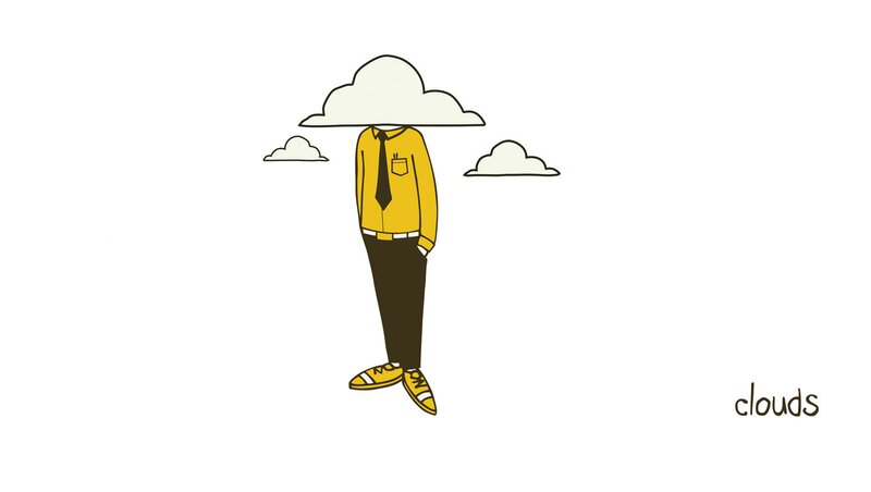 Person with Cloud Head