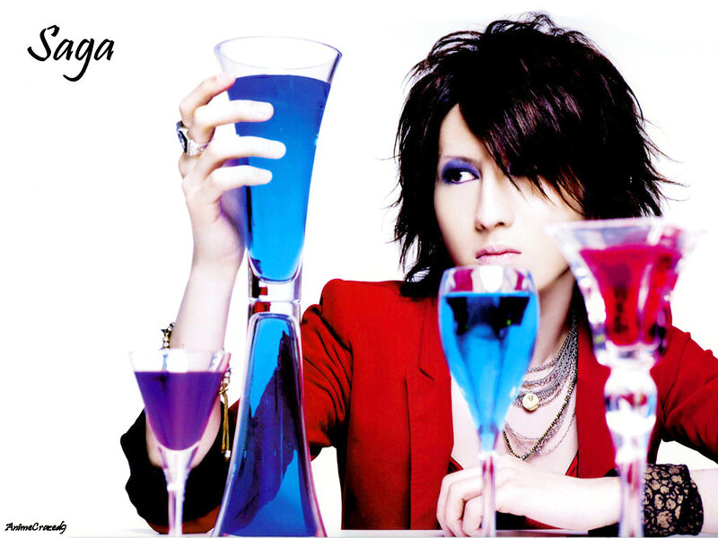 Person with Colorful Drinks — Blue