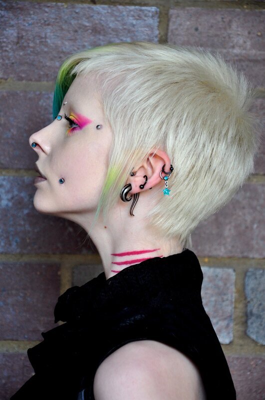 Person with Colorful Hair — Blonde, Dramatic