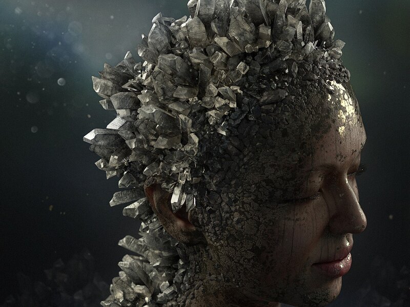 Person with Crystal Head