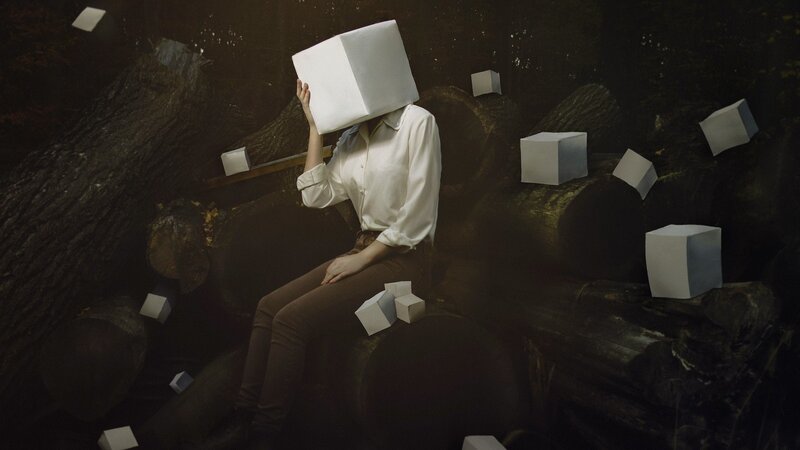 Person with Cube Head