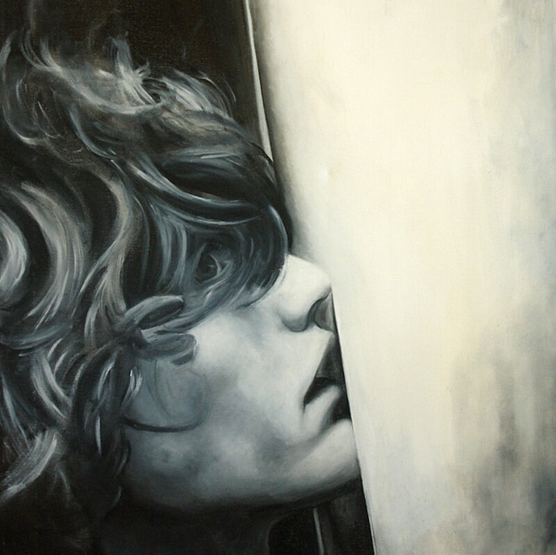 Person with Curly Hair — Black
