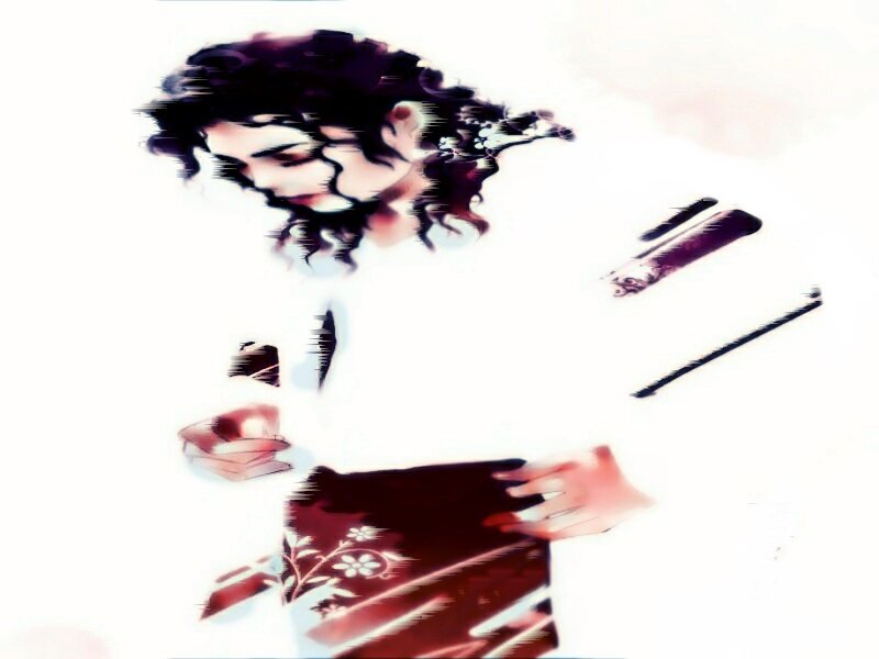 Person with Curly Hair — White