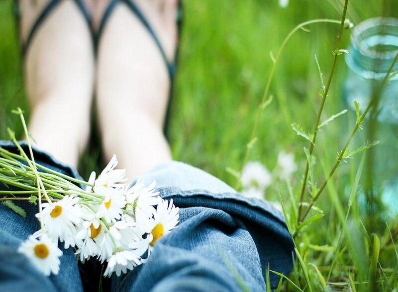Person with Daisies