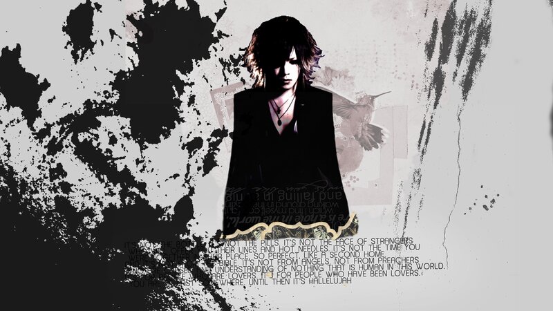 Person with Dark Hair — Black, Dramatic, Digital Art, Text, Bird