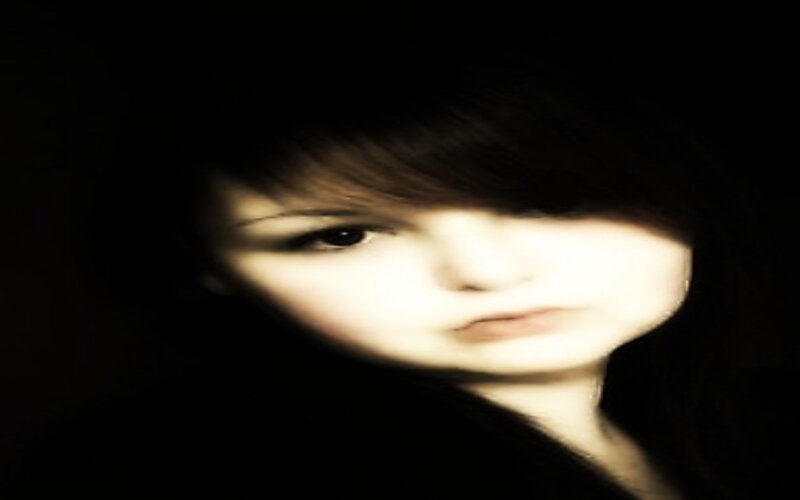 Person with Dark Hair — Black, Dramatic