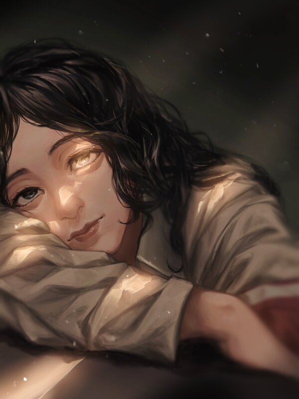 Person with Dark Hair — Brown, Dramatic