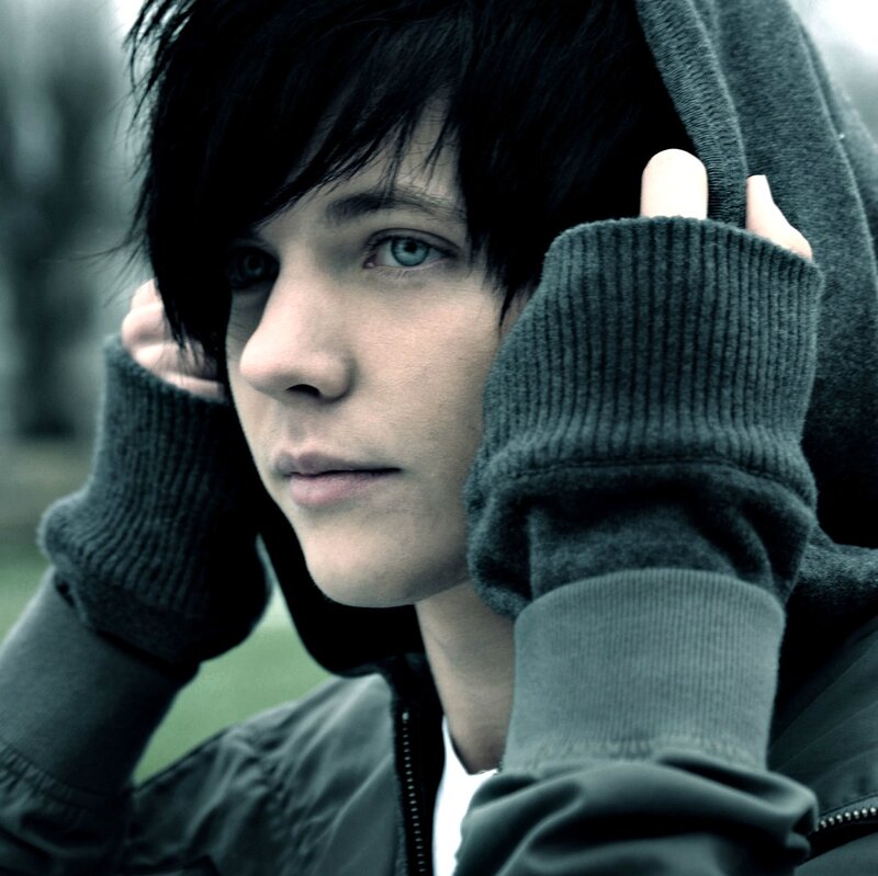 Person with Dark Hair — Gray