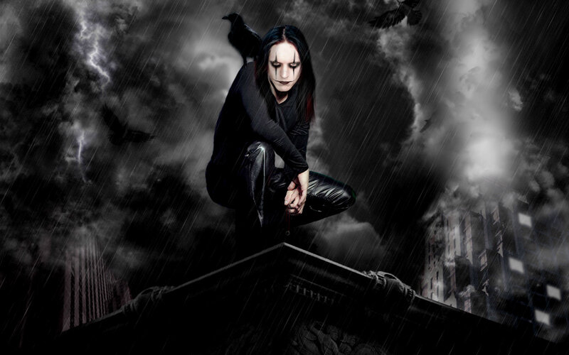 Person with Dark Makeup — Black, Dramatic, Dark