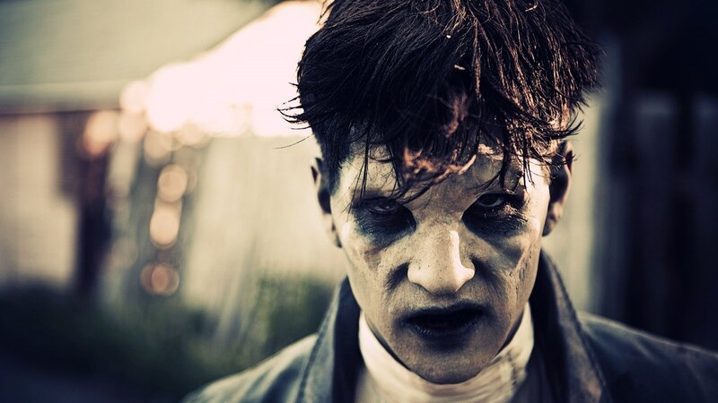 Person with Dark Makeup — Black, Dramatic, Photograph, Coat
