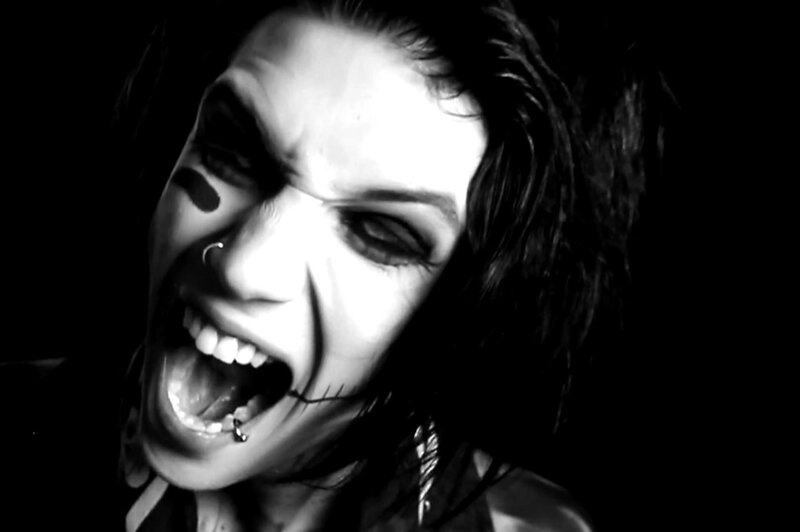 Person with Dark Makeup — Black, Dramatic, Photograph, Piercings