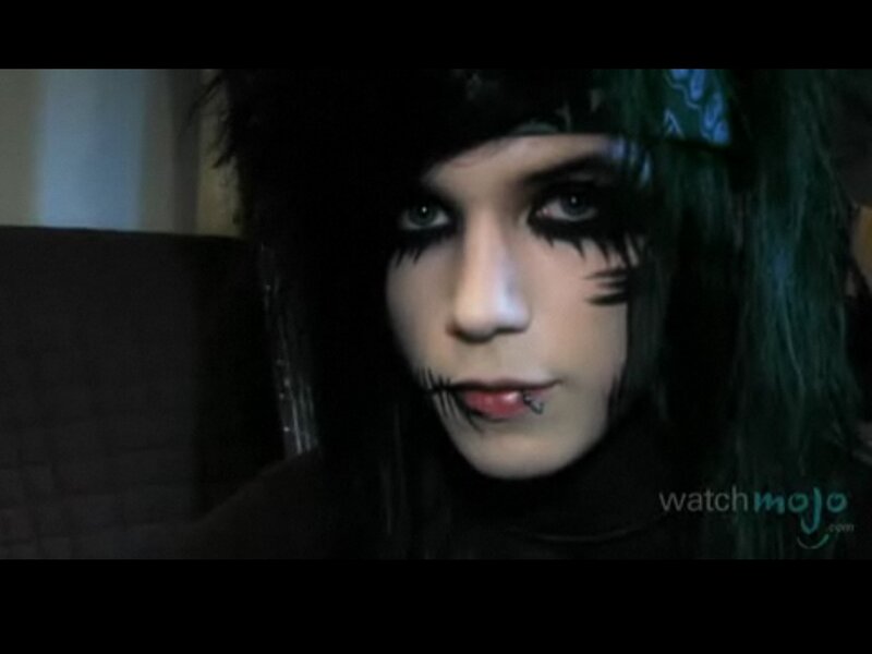 Person with Dark Makeup — Black, Photograph