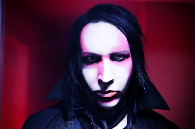 Person with Dark Makeup — Red, Dramatic