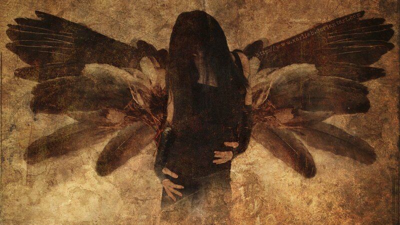 Person with Dark Wings — Brown