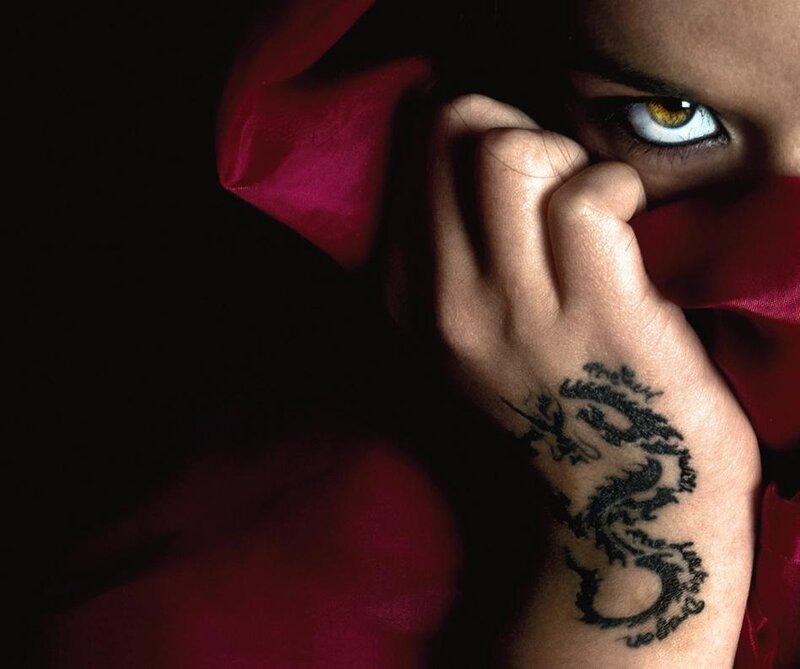 Person with Dragon Tattoo — Black