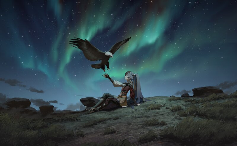 Person with Eagle