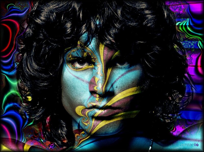 Person with Face Paint — Blue, Dramatic