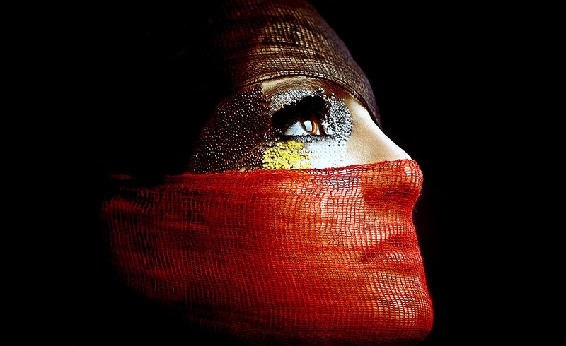 Person with Face Paint — Red