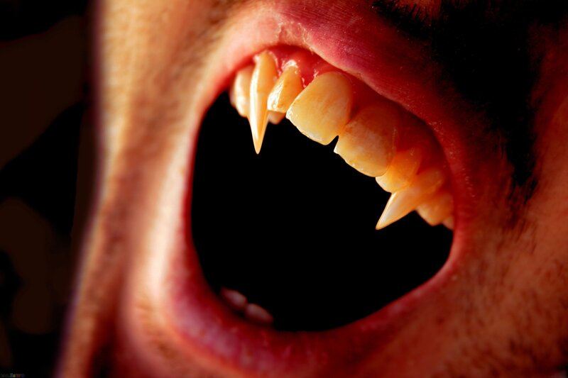 Person with Fangs — Red