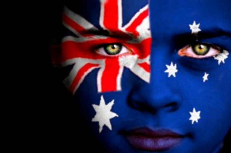 Person with Flag Face Paint