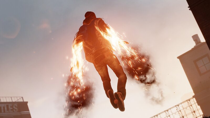 Person with Flaming Arms — Orange