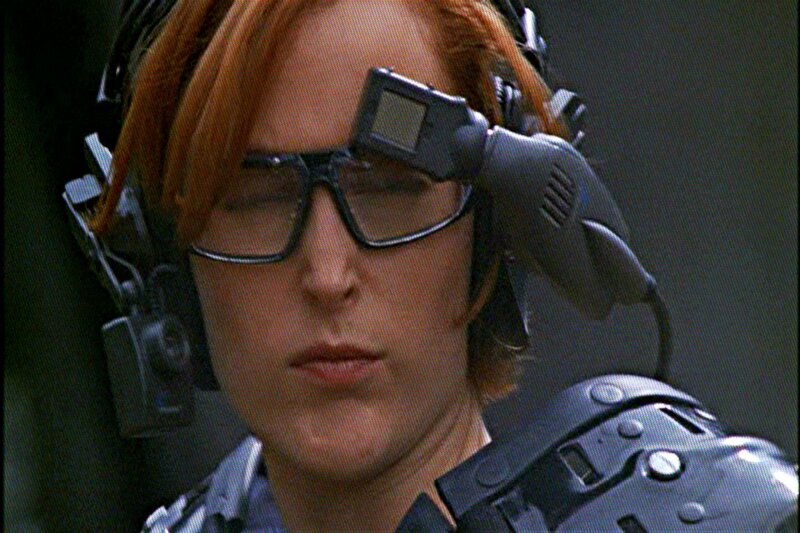 person with futuristic goggles