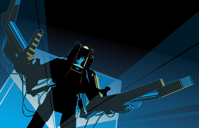 Person with Futuristic Weapon