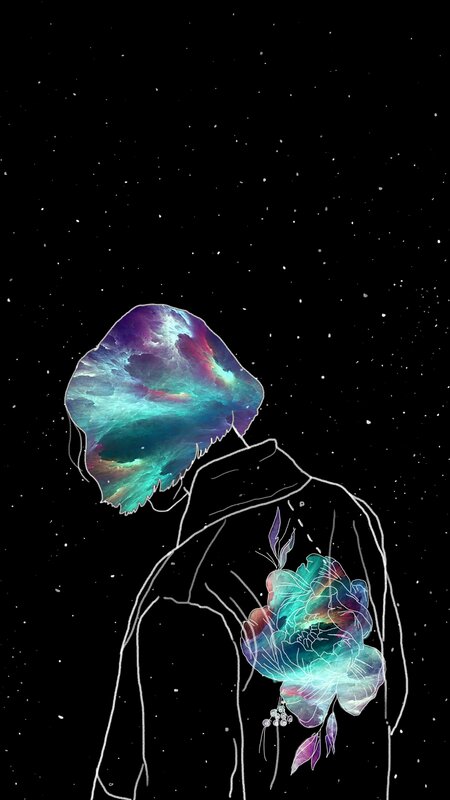 Person with Galaxy Head