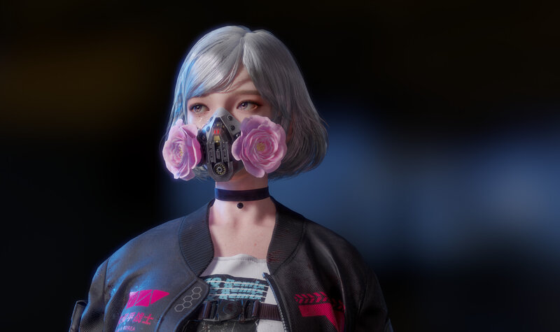 Person with Gas Mask — Black, Dramatic, 3d Render