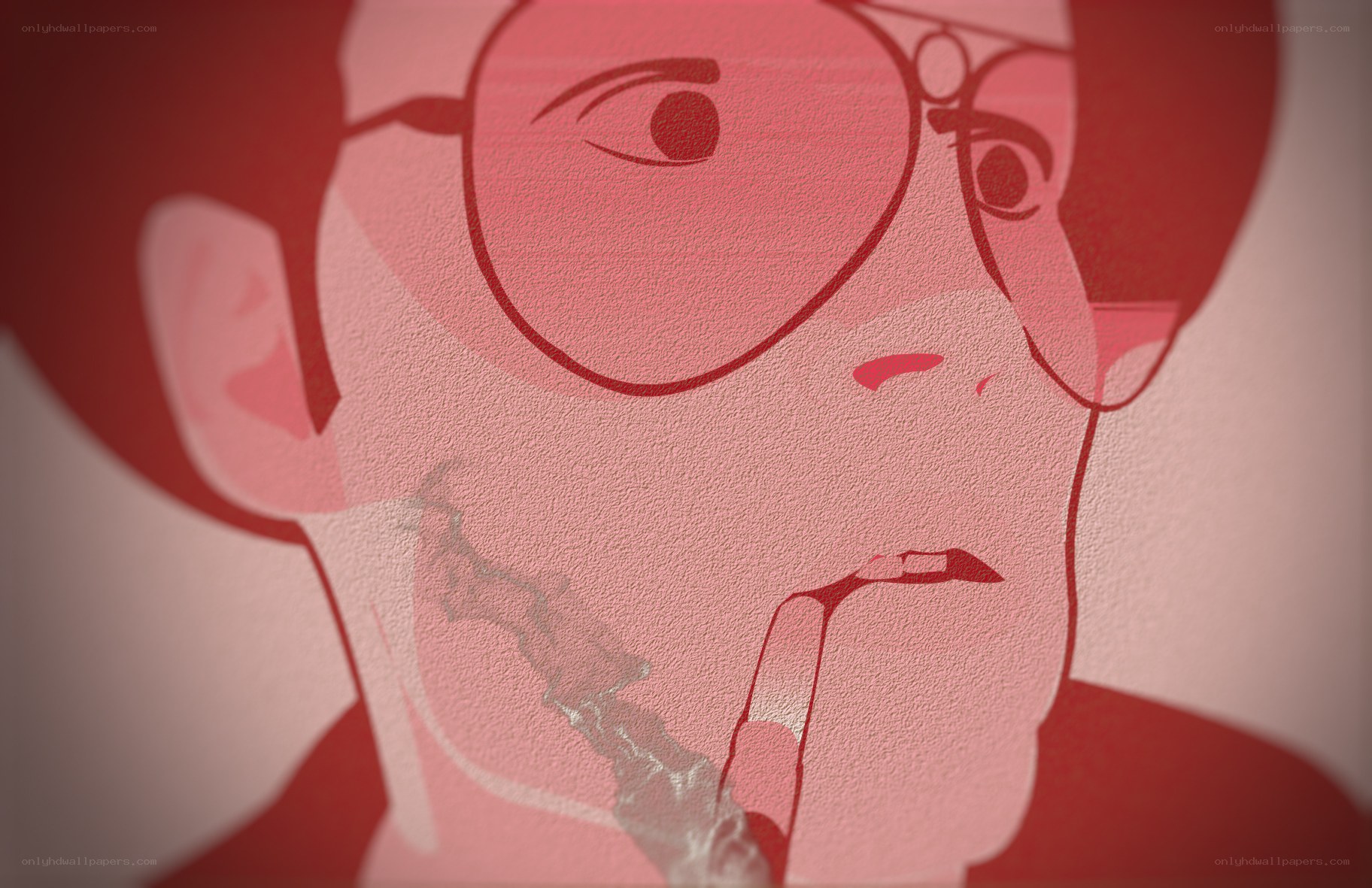 person with glasses and cigarette